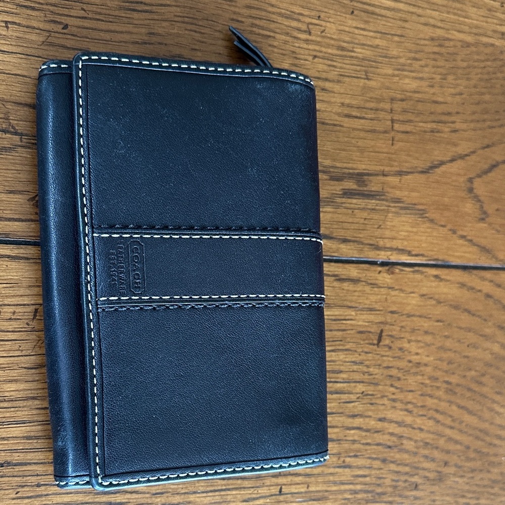 Coach Black Leather Bi-Fold Wallet